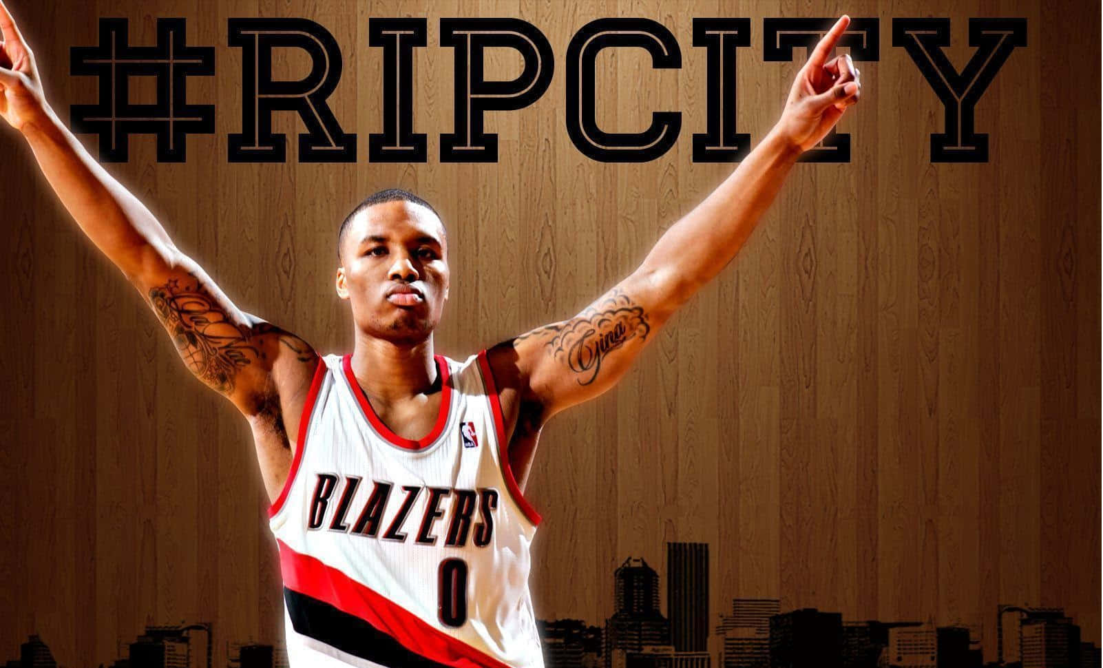 Rip City Basketball Player Gesture Wallpaper