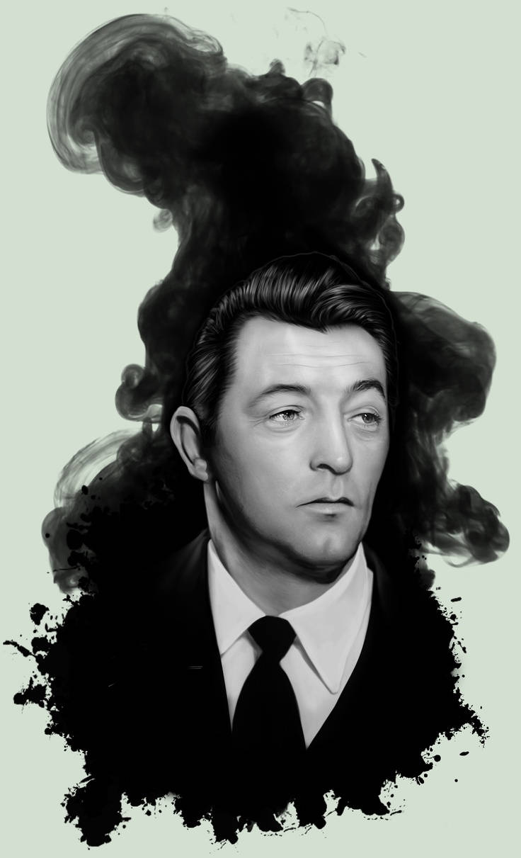 Robert Mitchum Black Smoke Edit Wallpaper