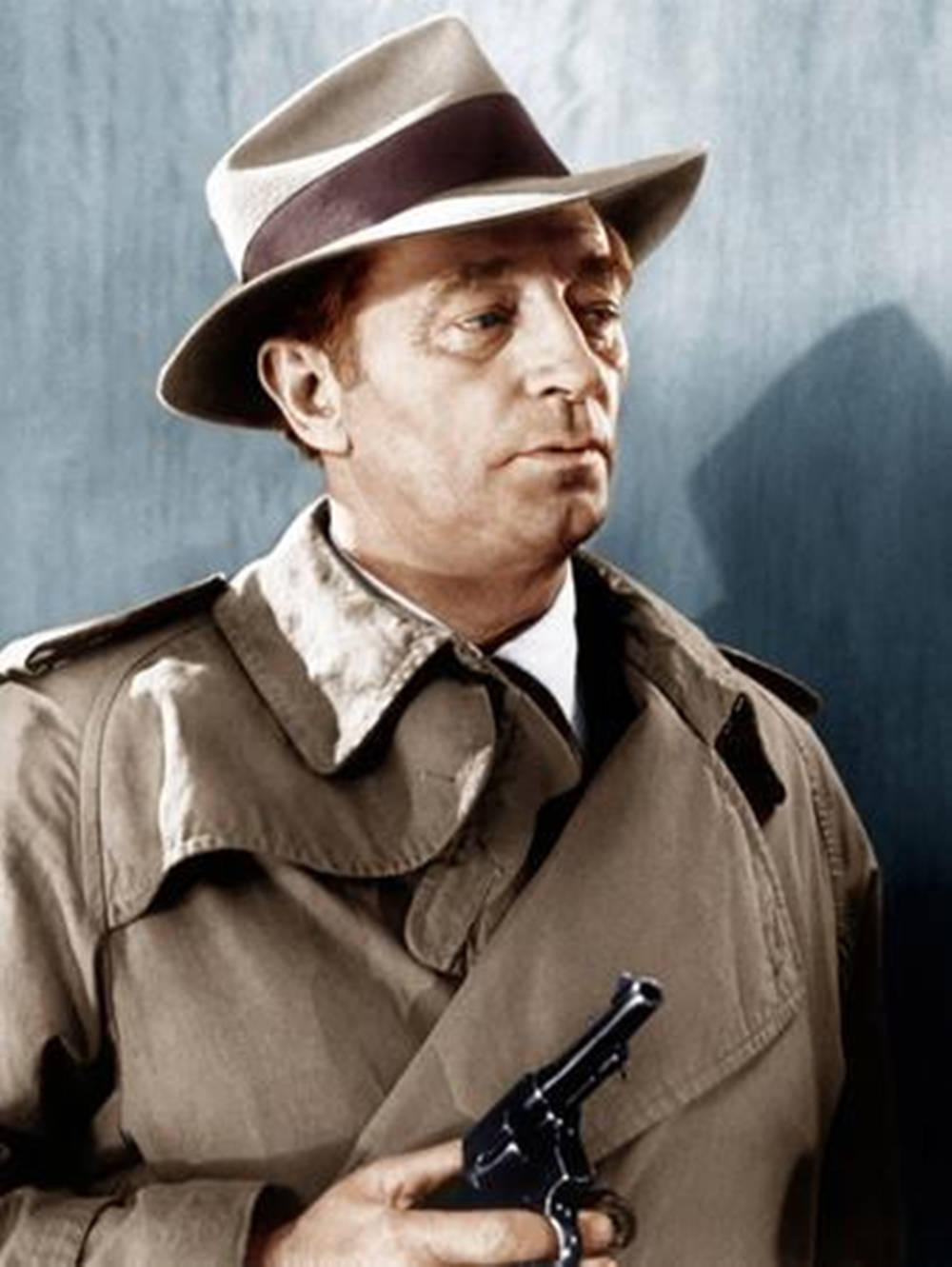 Robert Mitchum Detective With Gun Wallpaper