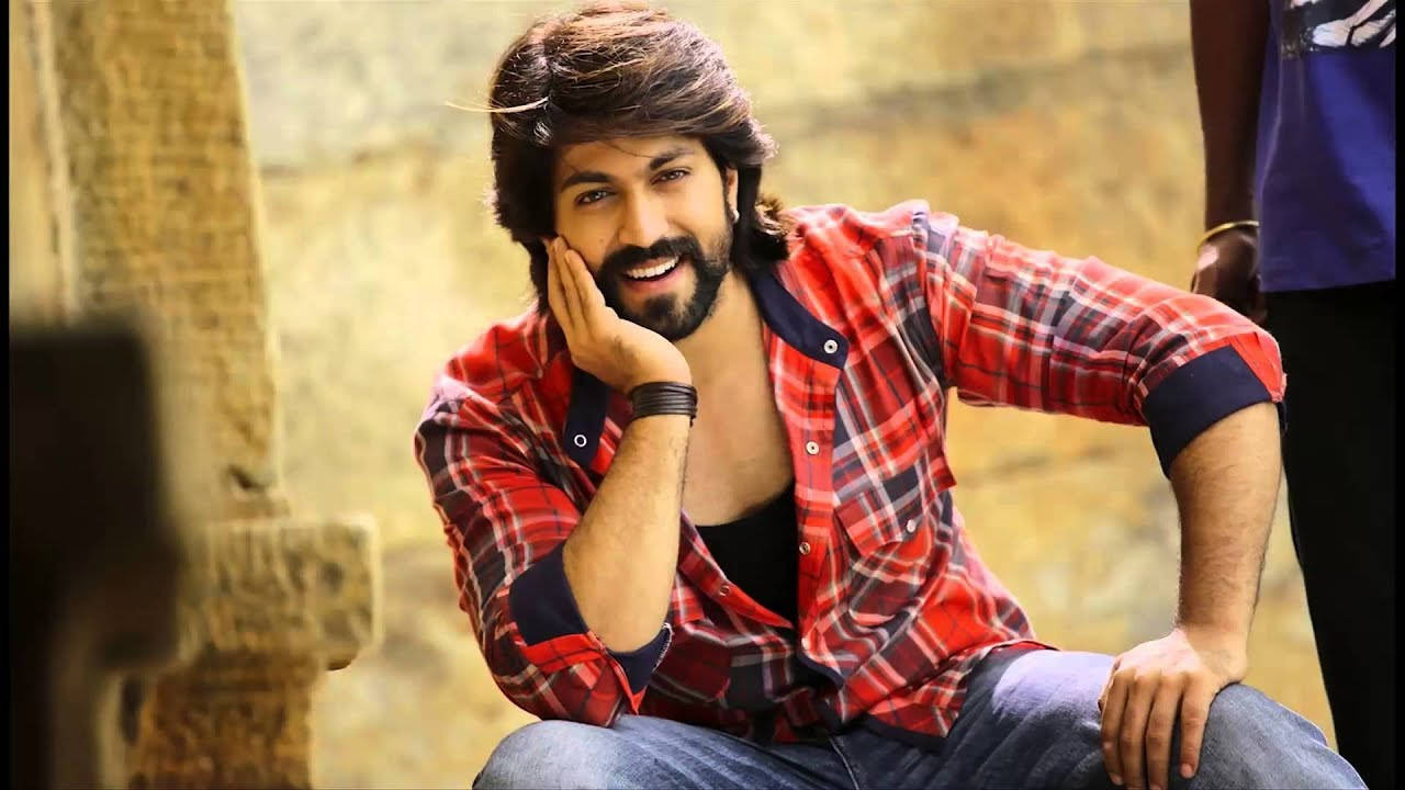 Rocking Star Yash Red Flannel Wallpaper