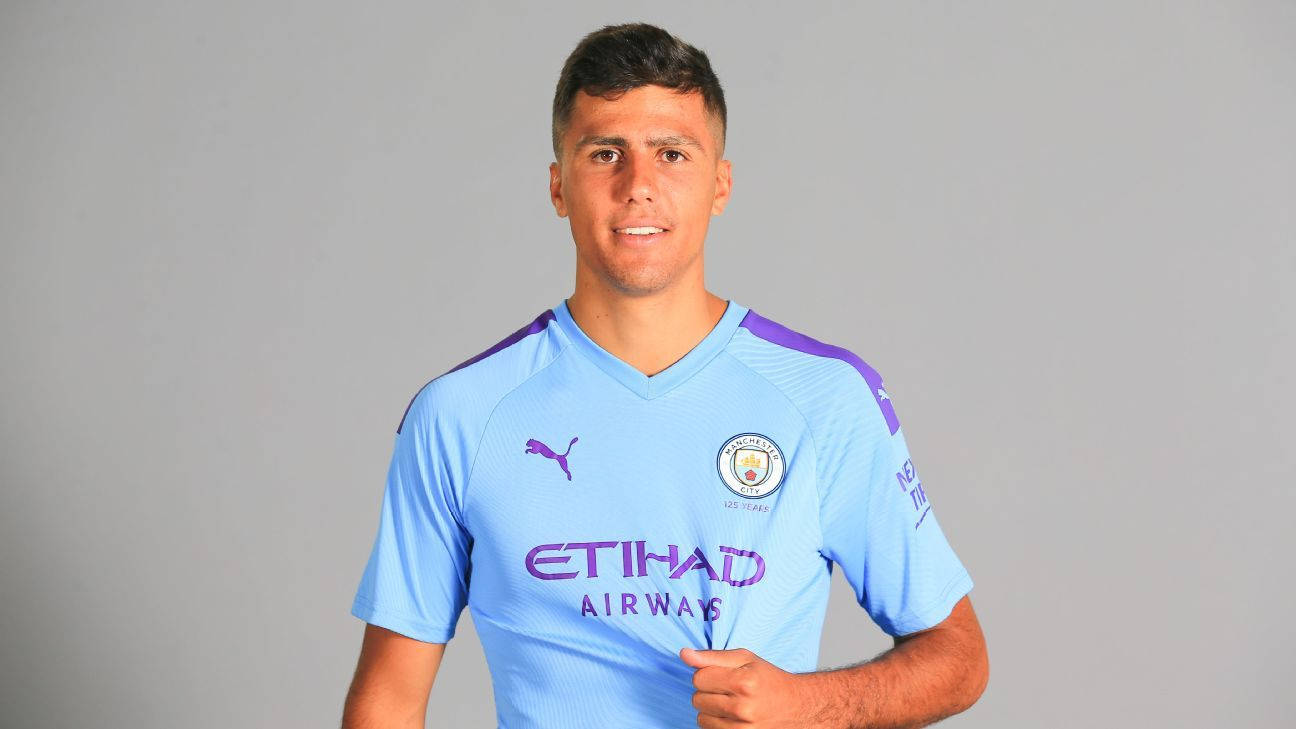 Rodri Manchester Footballer Portrait Wallpaper