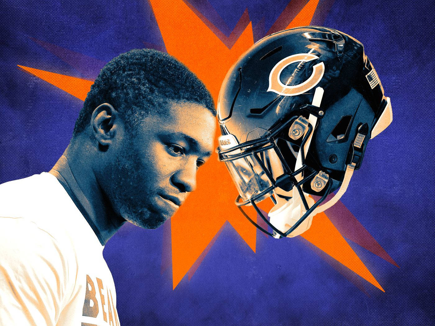 Roquan Smith Chicago Bears Helmet Wallpaper