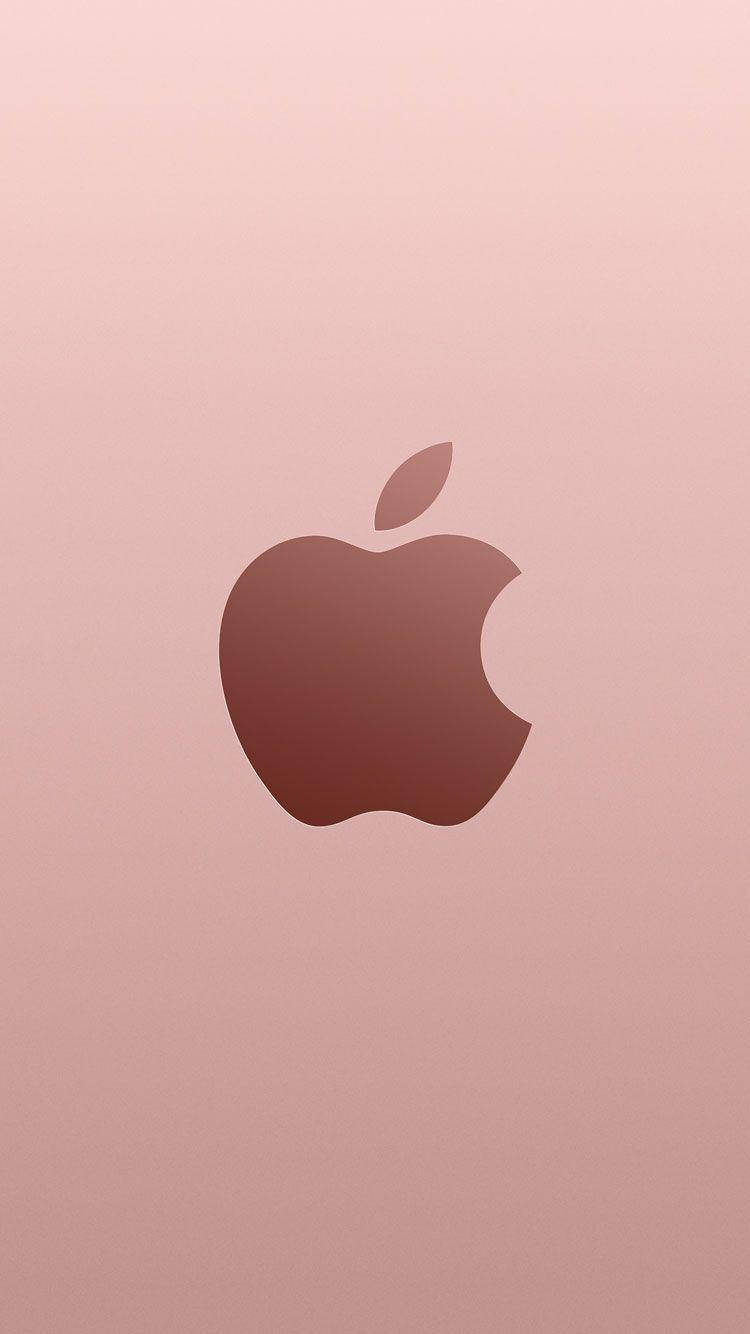 Rose Gold Apple Logo Iphone Se Wallpaper