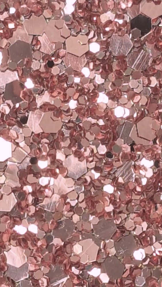 Rose Gold Color Hexagon Wallpaper