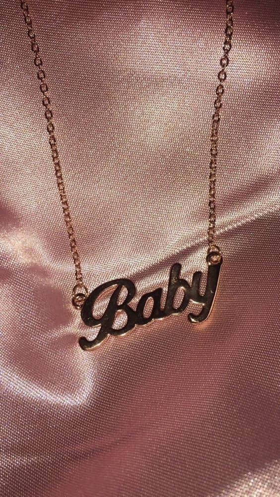 Rose Gold Color Necklace Wallpaper