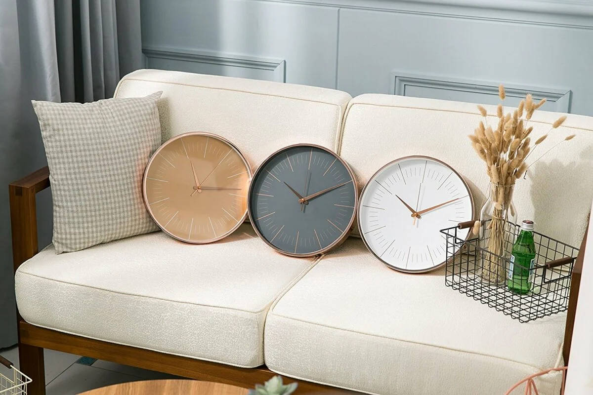 Rose Gold Detail Clocks Wallpaper