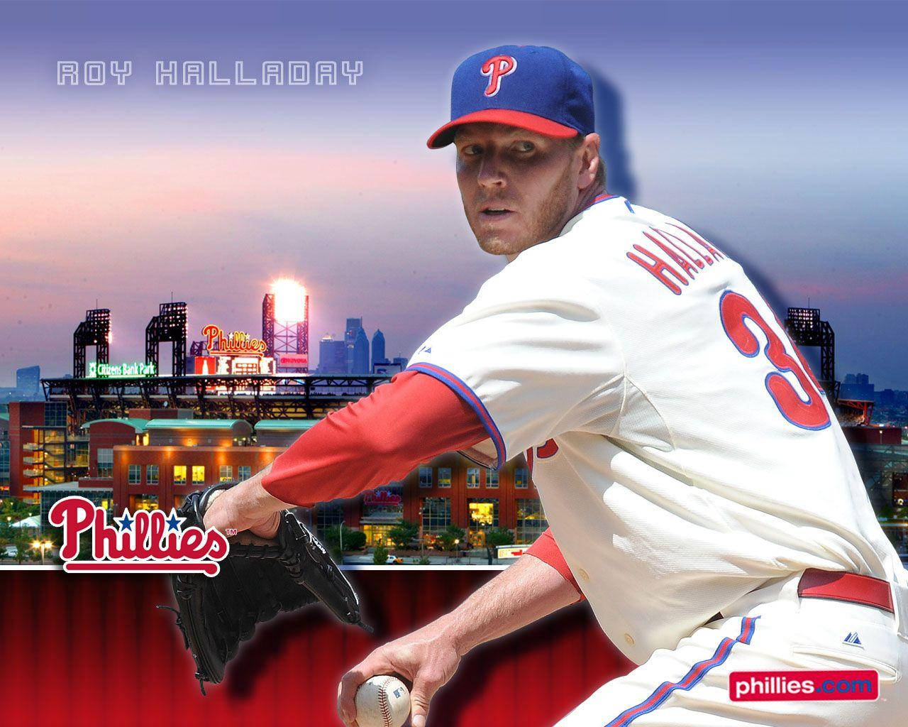 Roy Halladay Philadelphia City Skyline Wallpaper