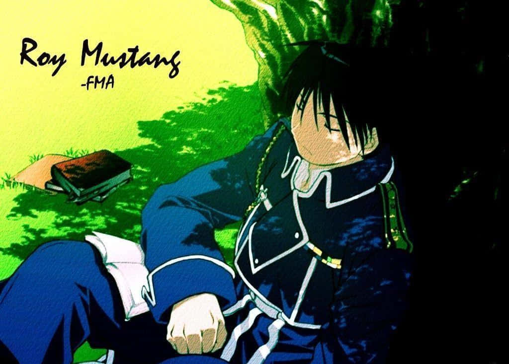 Roy Mustang Showing His Alchemical Prowess Wallpaper