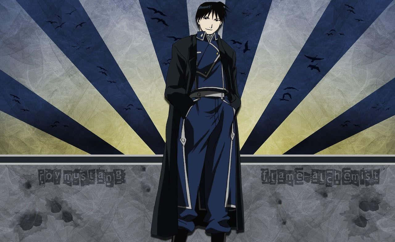 Roy Mustang, The Flame Alchemist, In A Powerful Pose Wallpaper