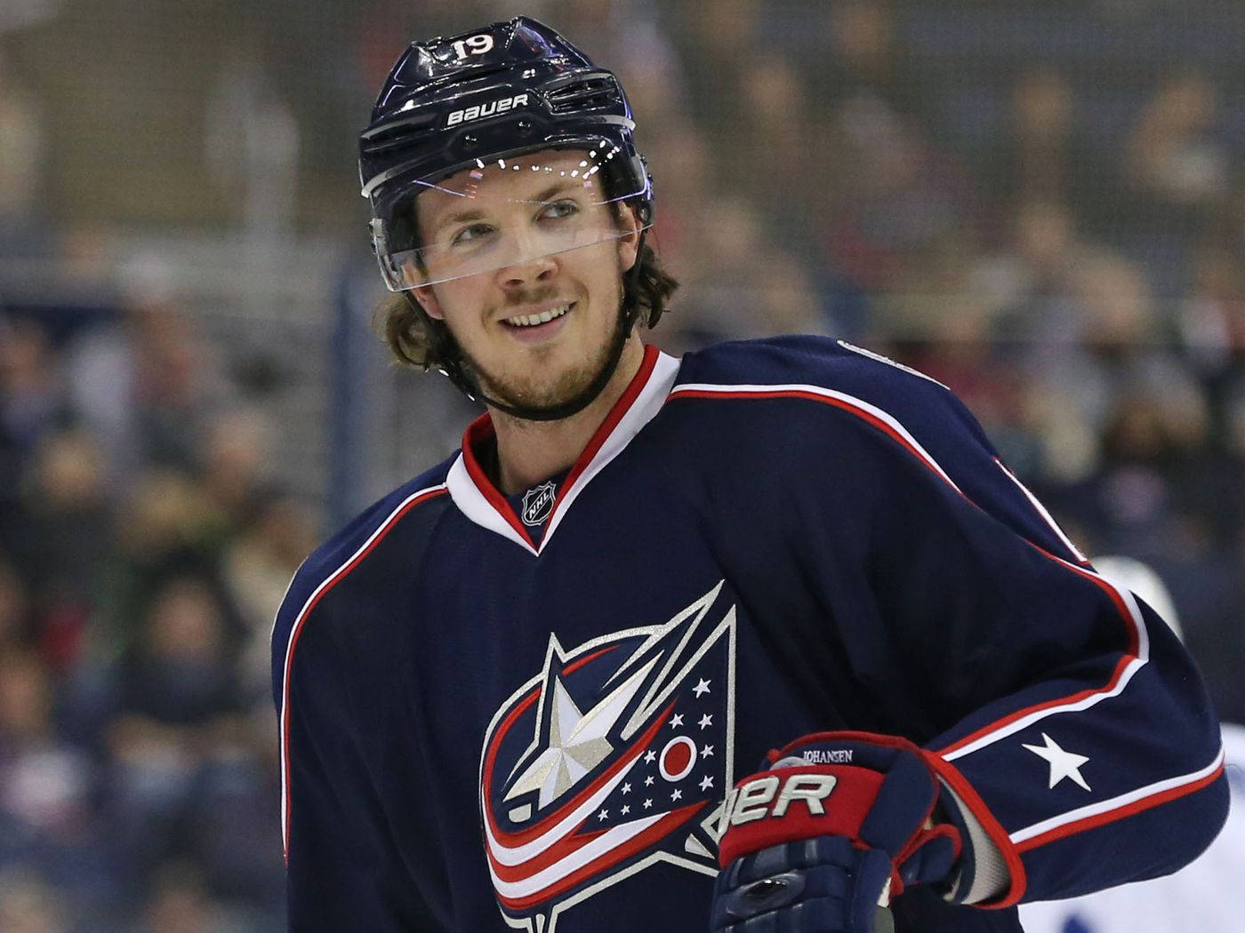 Ryan Johansen Columbus Blue Jackets Happy Smile Wallpaper