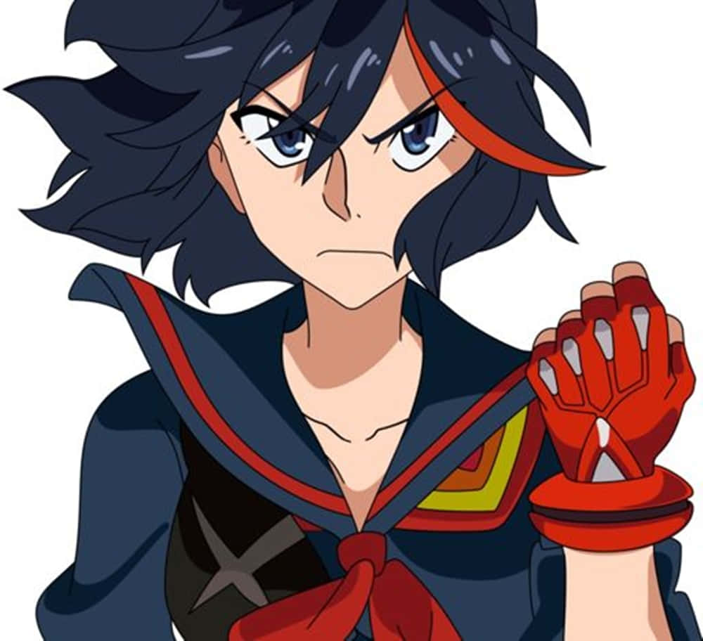 Ryuko Matoi In Action With Her Scissor Blade Wallpaper