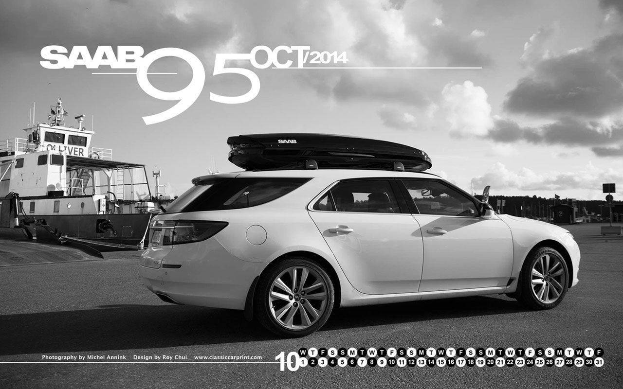 Saab 9-5 2014 Calendar Wallpaper