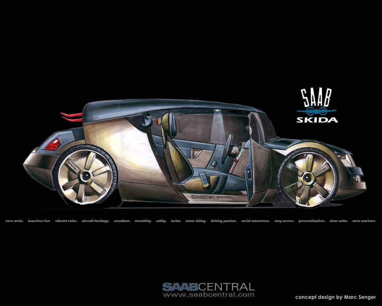 Saab Concept Car Art Wallpaper