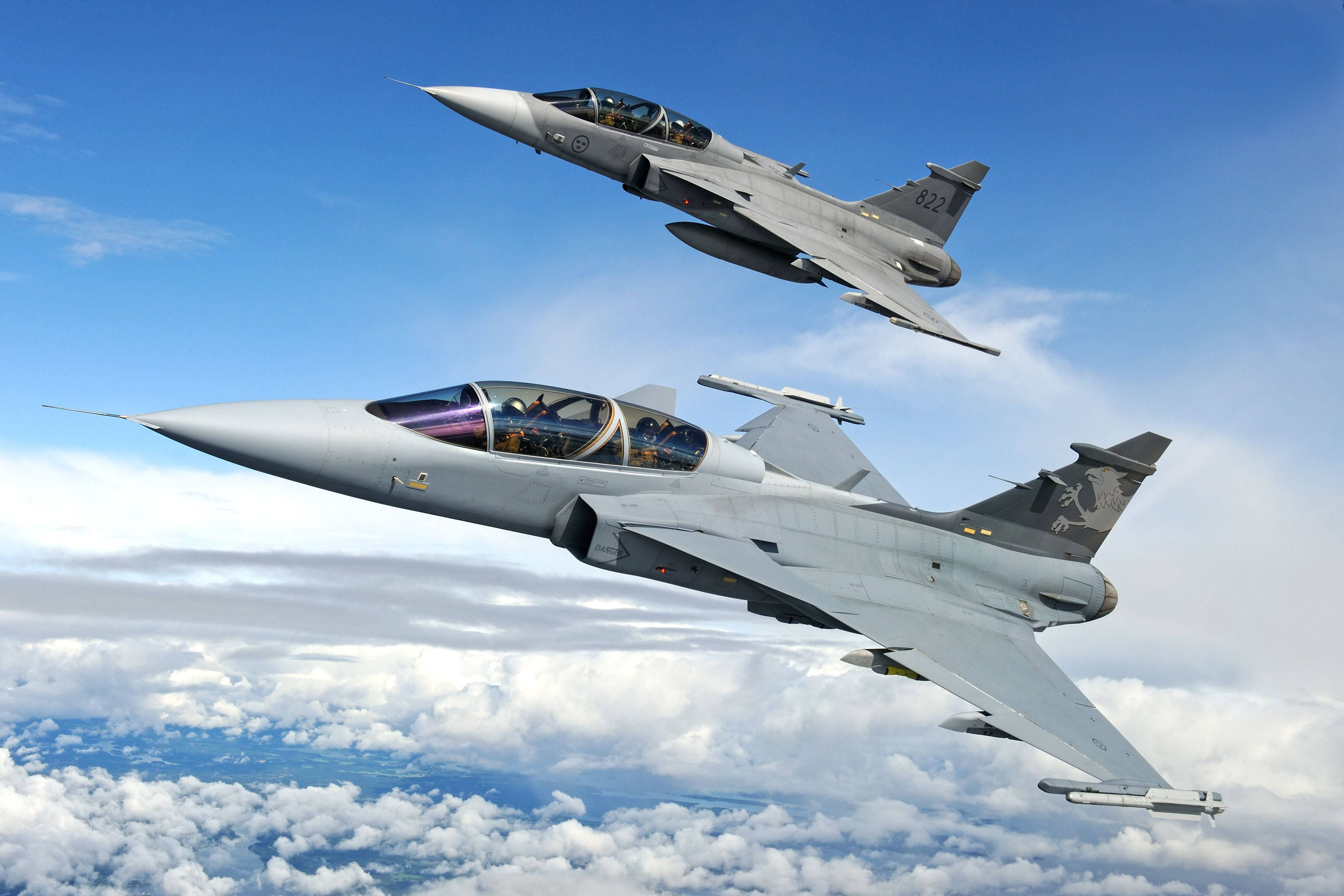 Saab Jas 39 Gripen Fighter Jets Wallpaper