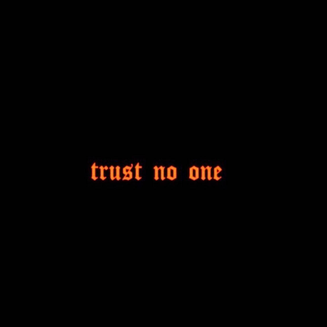 Sad Aesthetic Tumblr Dark Trust No One Wallpaper