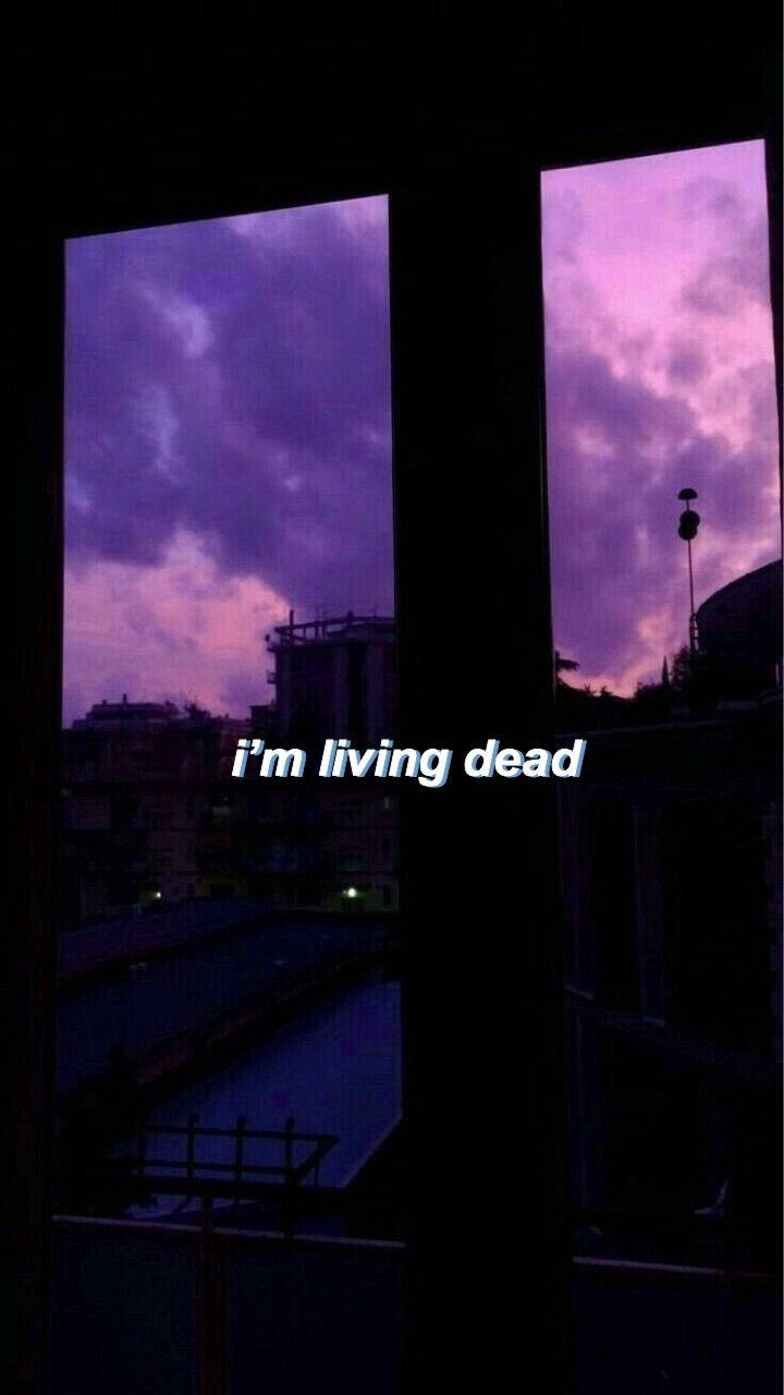 Sad Black And Purple Aesthetic Wallpaper