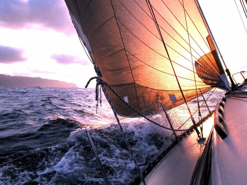 Sailing With Yellow Sails Wallpaper