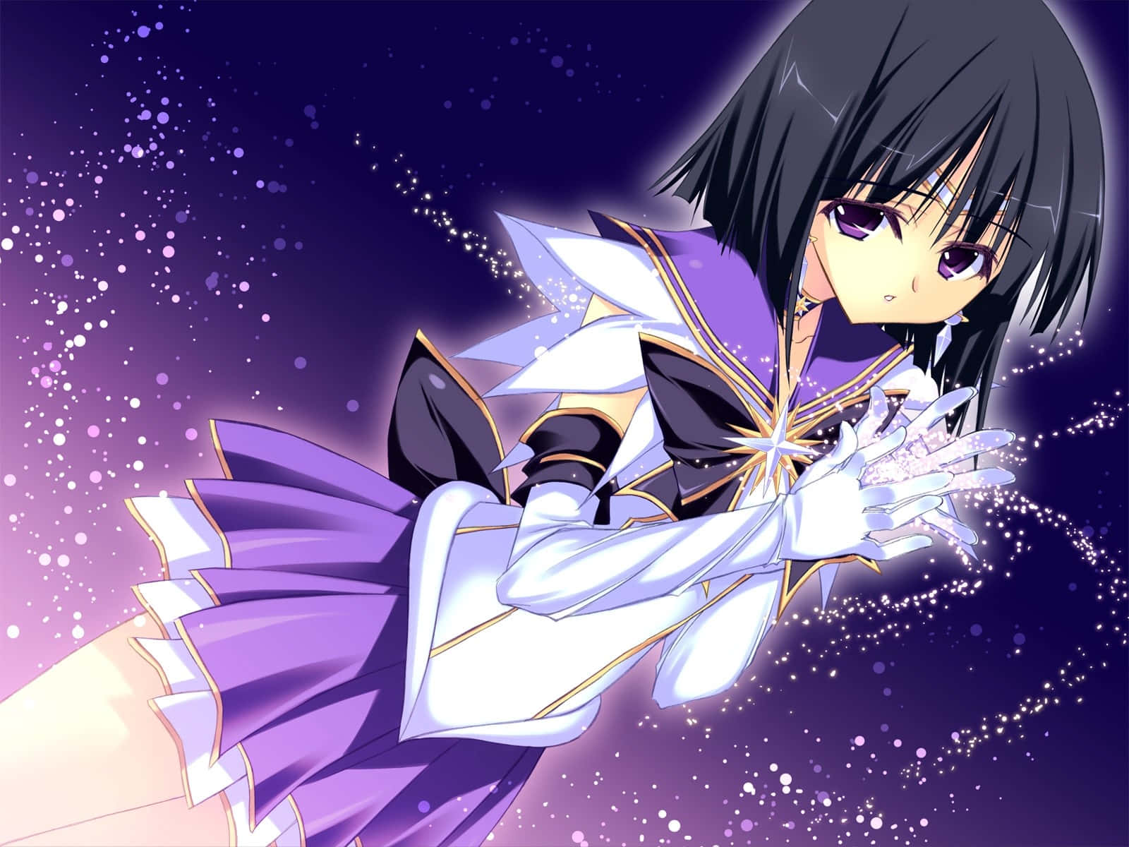 Sailor Saturn From The Anime Series “sailor Moon” Wallpaper