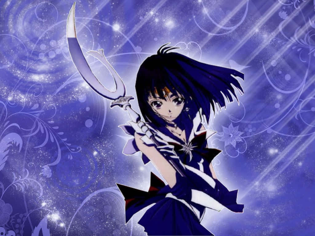 Sailor Saturn Wielding The Silence Glaive Wallpaper