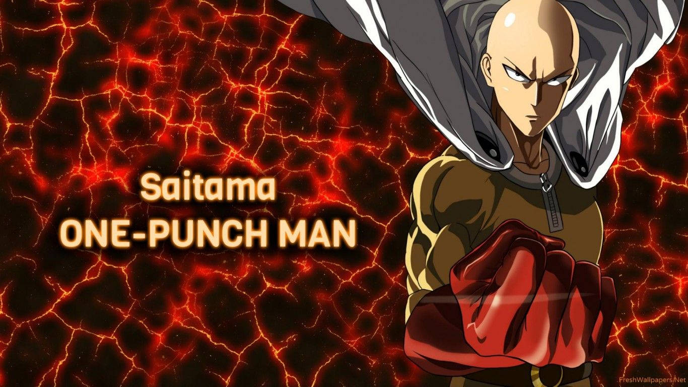 Saitama One-punch Man Dope Cartoon Wallpaper