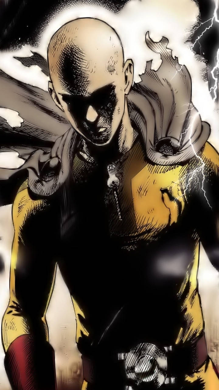 Saitama With Dark Aura Wallpaper