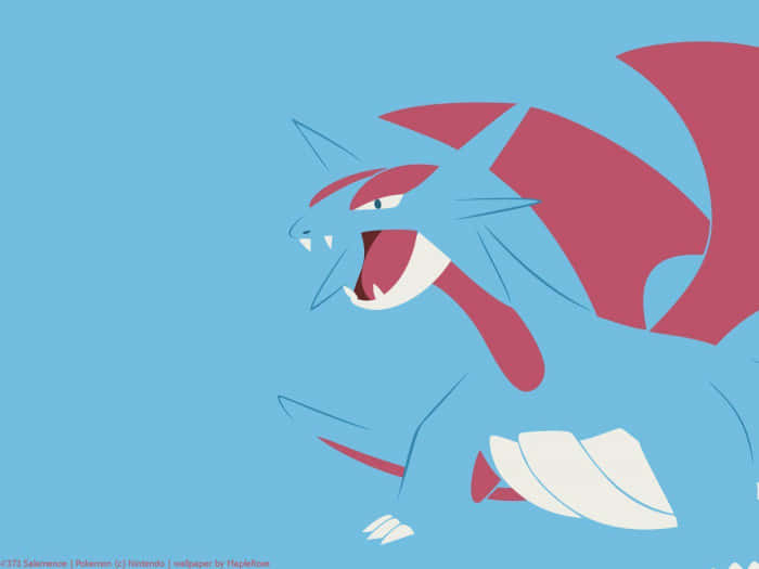 Salamence Blue Drawing Wallpaper