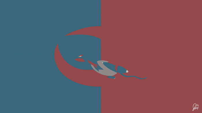 Salamence Flying Blue Red Wallpaper