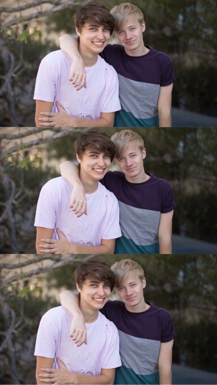 Sam And Colby Reuniting After A Long Journey Wallpaper