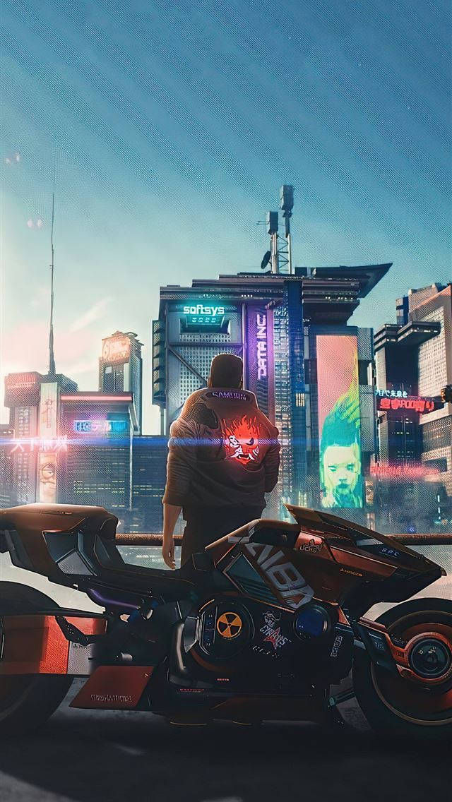 Samurai Jacket Cyberpunk Iphone X Wallpaper