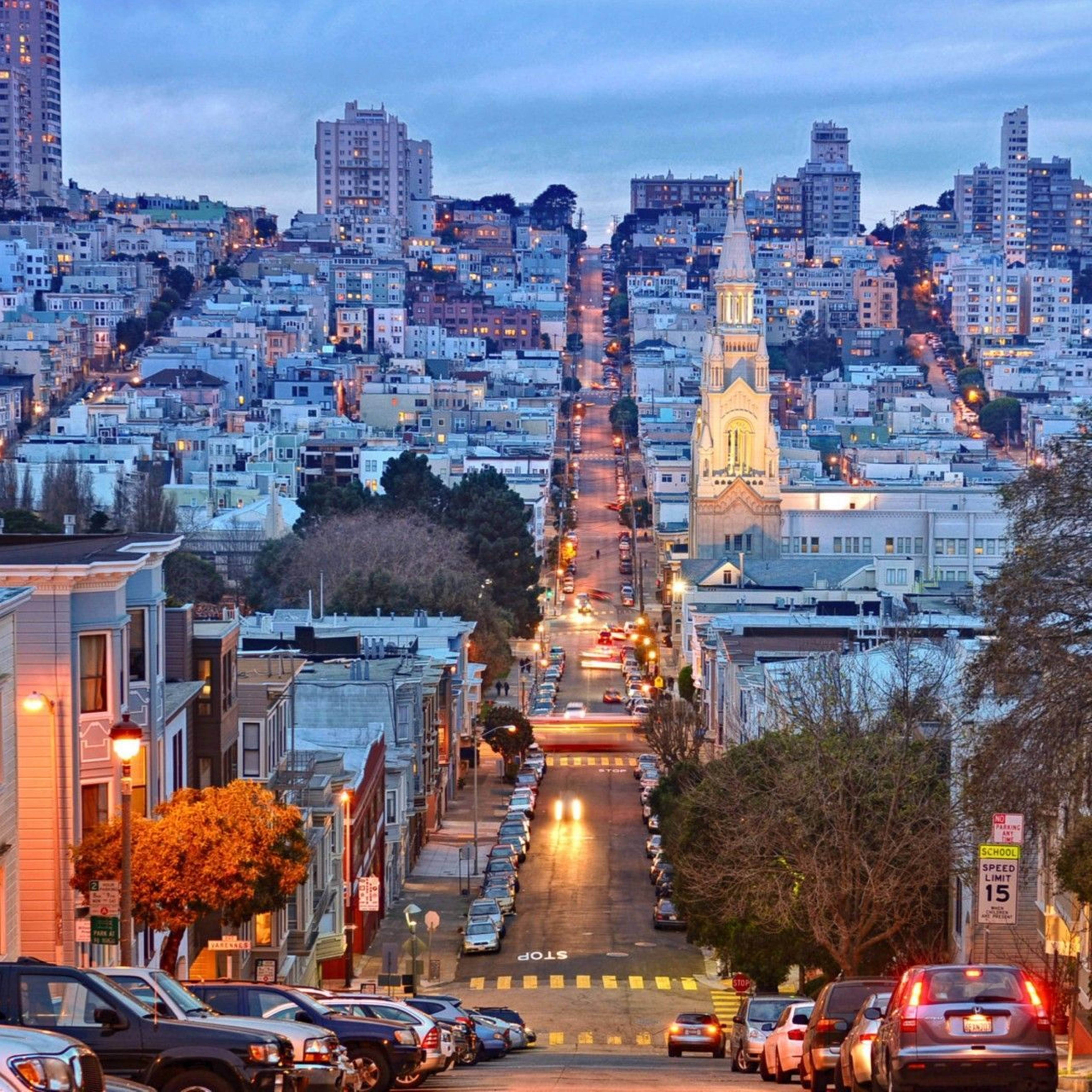 San Francisco 4k Downhill Road Wallpaper