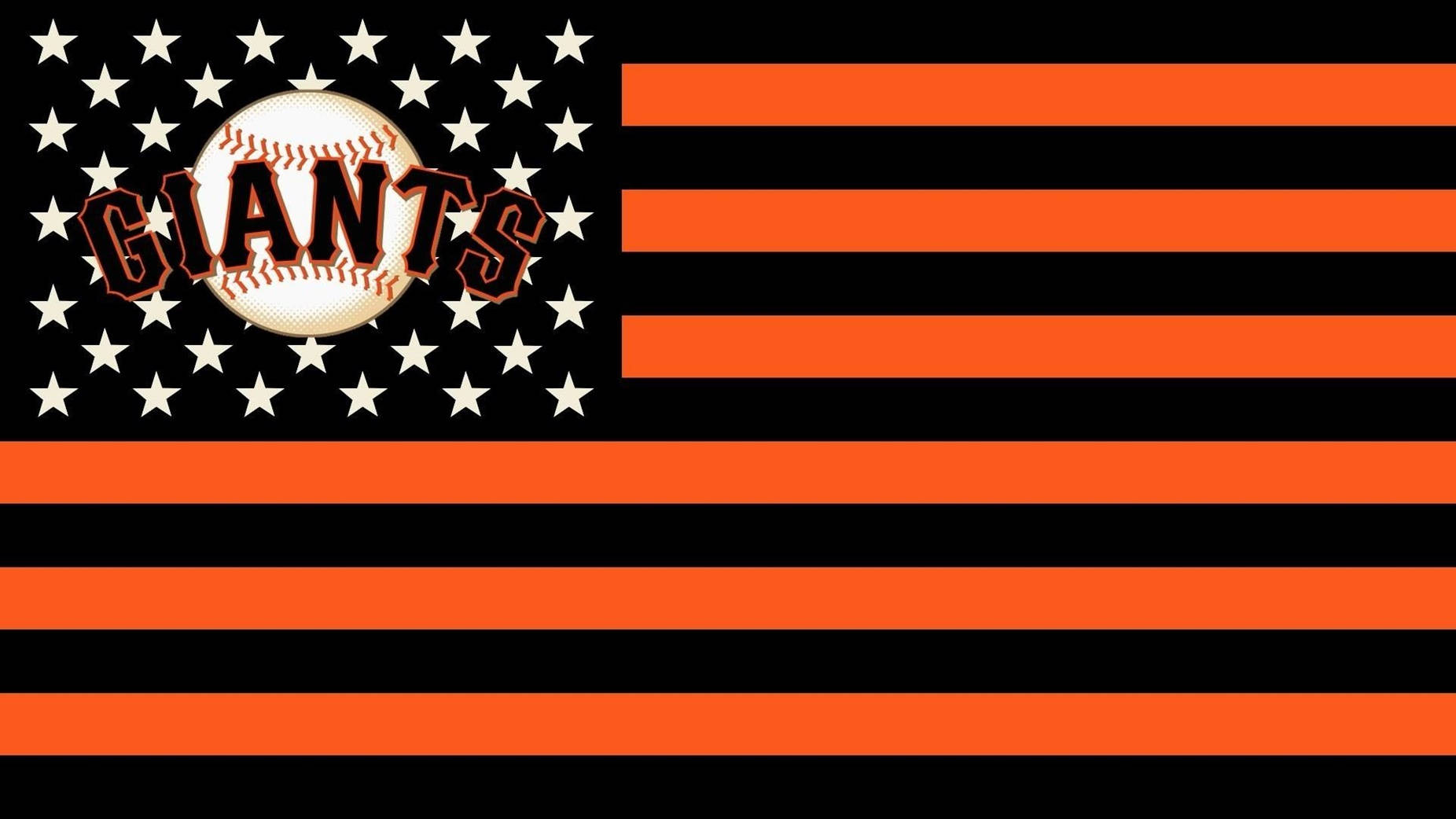 San Francisco Giants Logo American Flag Wallpaper