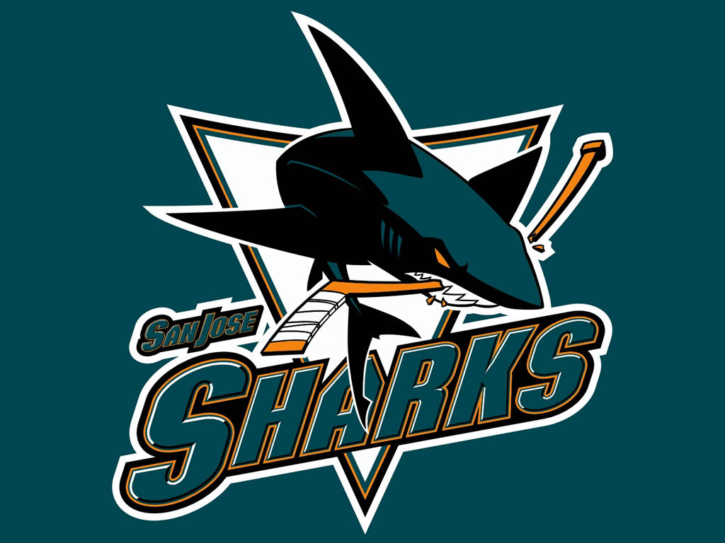 San Jose Sharks Blue Green Background Wallpaper