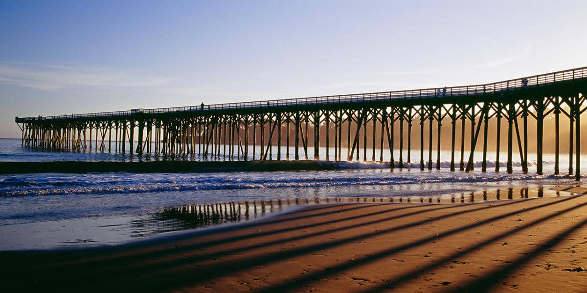 San Simeon Dock Silhouette Wallpaper