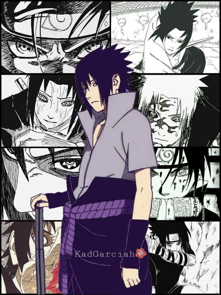 Sasuke Manga Collage Art Wallpaper