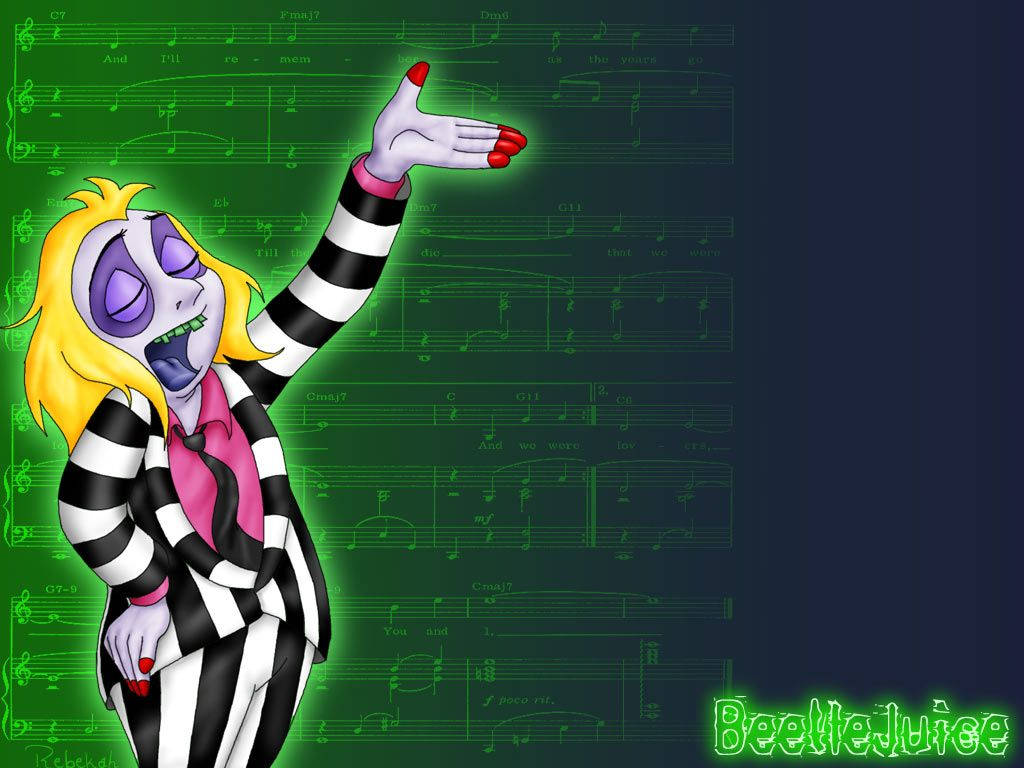 Scary Cartoon Beetlejuice Wallpaper