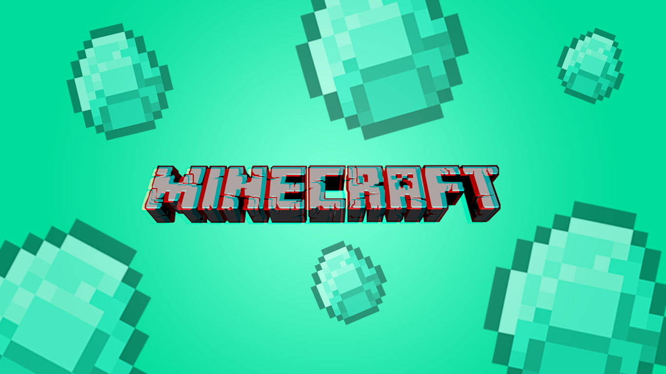 Scattered Diamonds Cool Minecraft Wallpaper