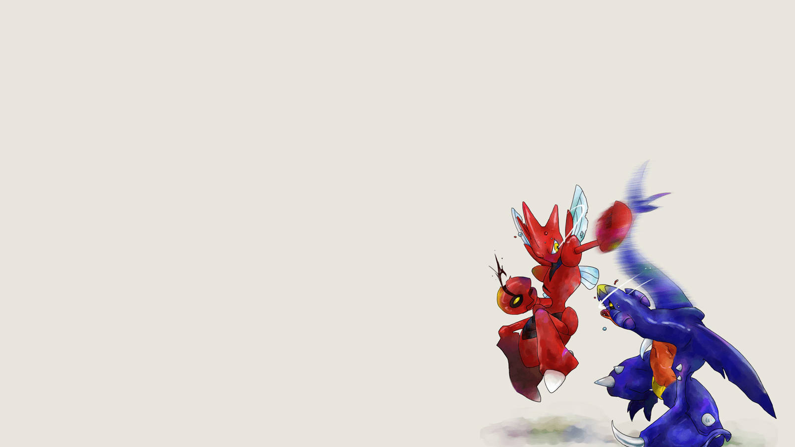 Scizor Fighting Garchomp Wallpaper