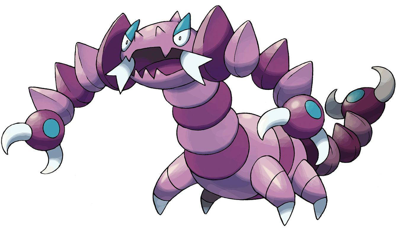 Scorpion Pokemon Drapion Plain White Wallpaper