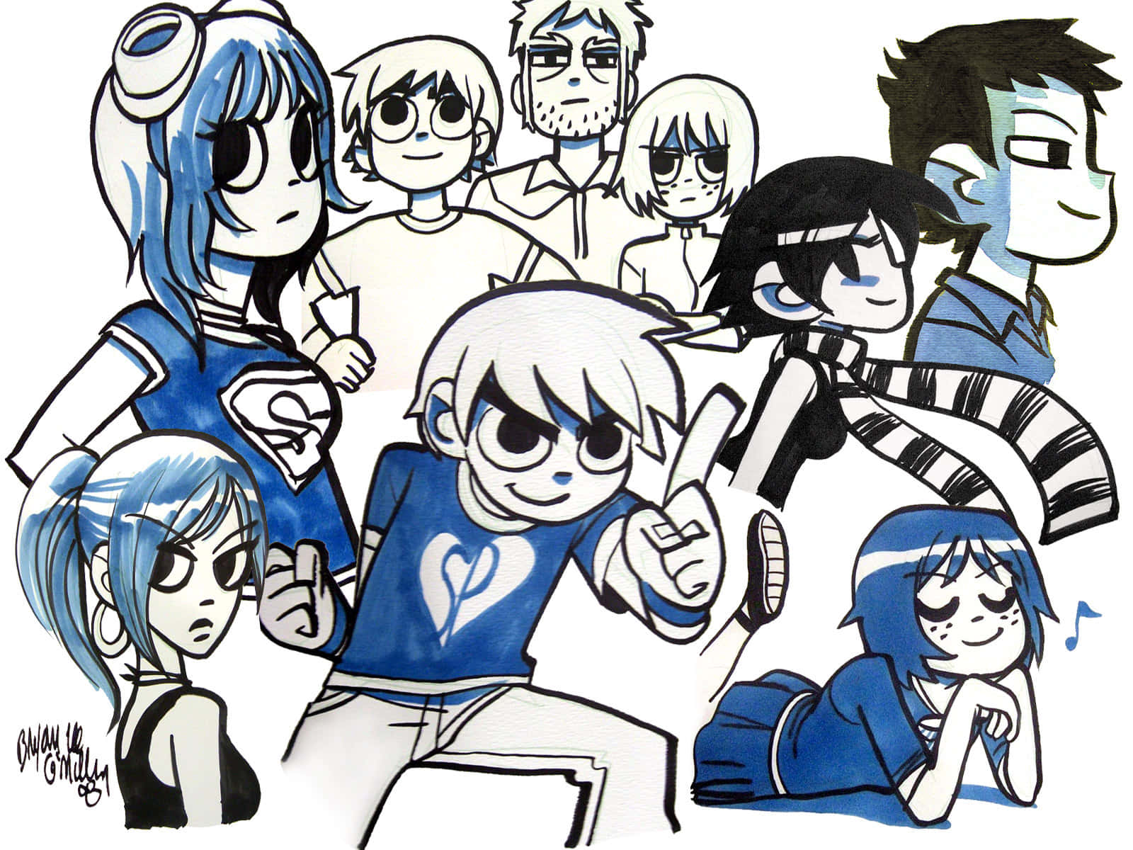 Scott Pilgrim And Friends Wallpaper