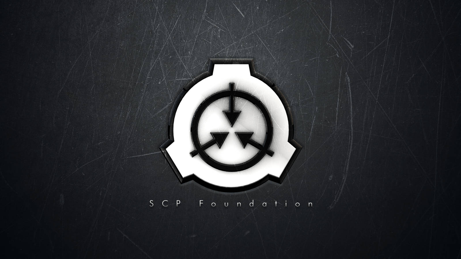 Scp Logo In Scratched Background Wallpaper