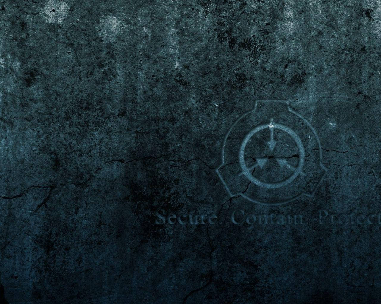 Scp Logo On The Wall Wallpaper