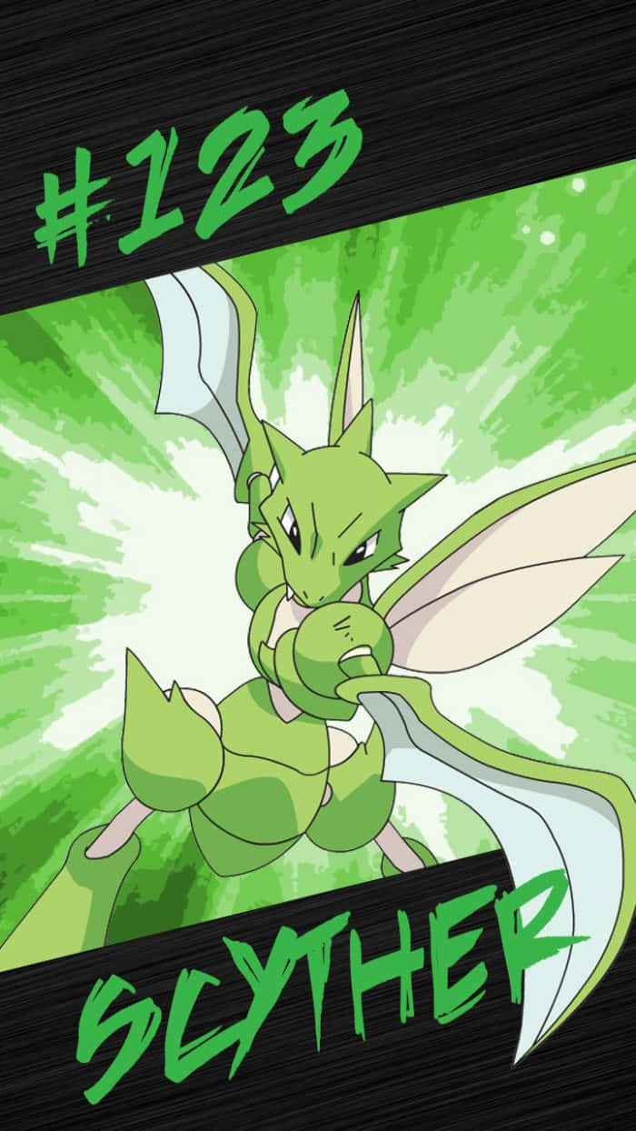 Scyther 123 Phone Wallpaper