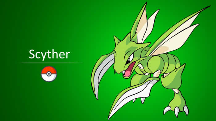 Scyther Pokeball Green Wallpaper