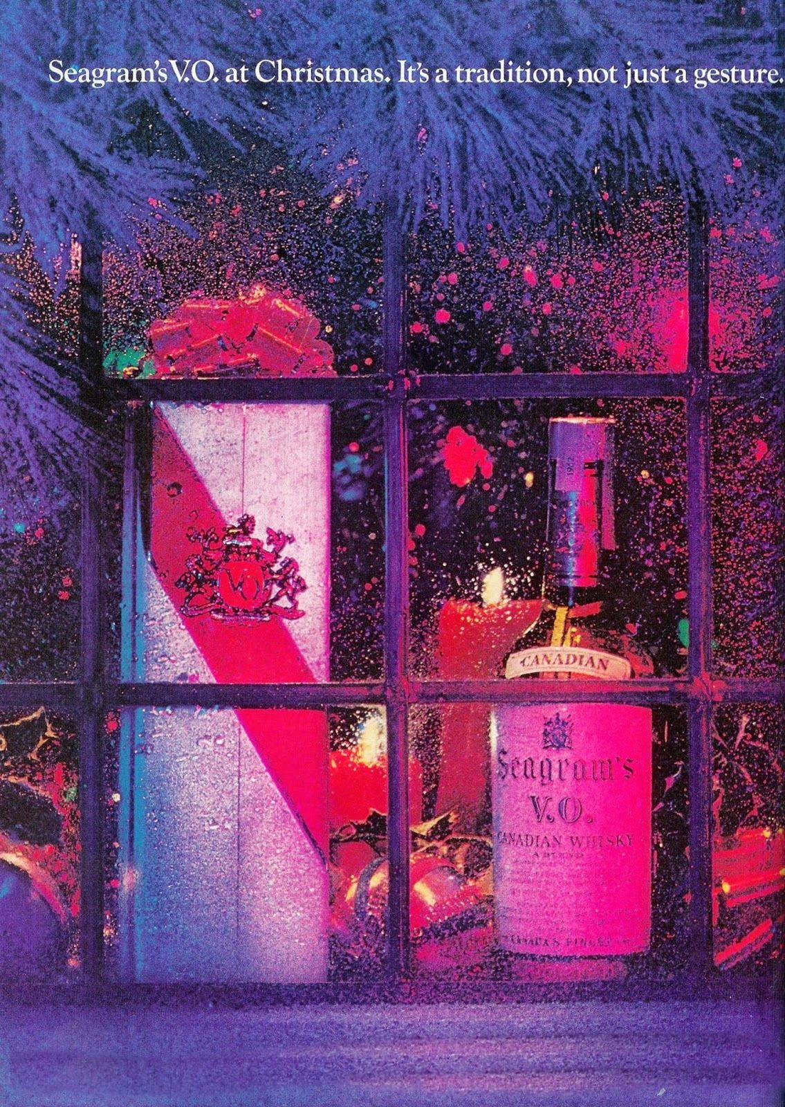 Seagrams Vo Holiday Advertisement 1969 Wallpaper