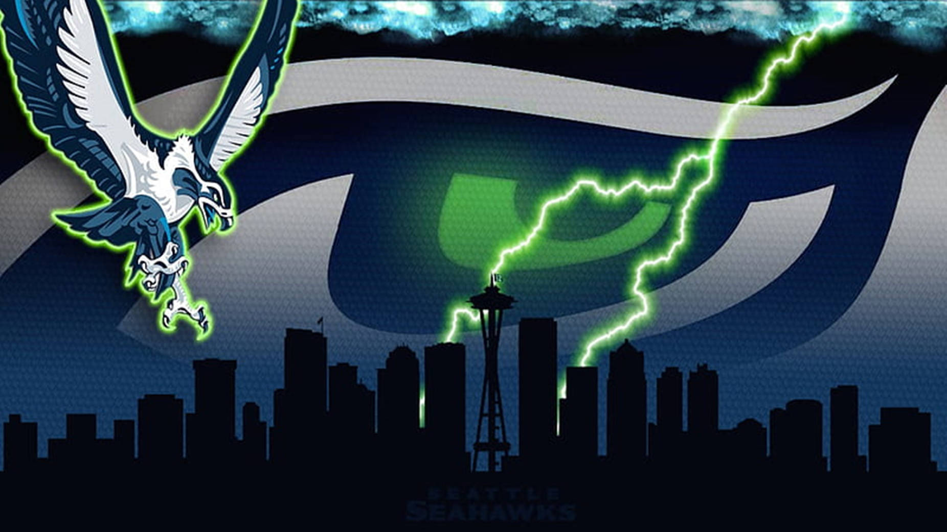 Seahawks Logo Green Thunder Wallpaper