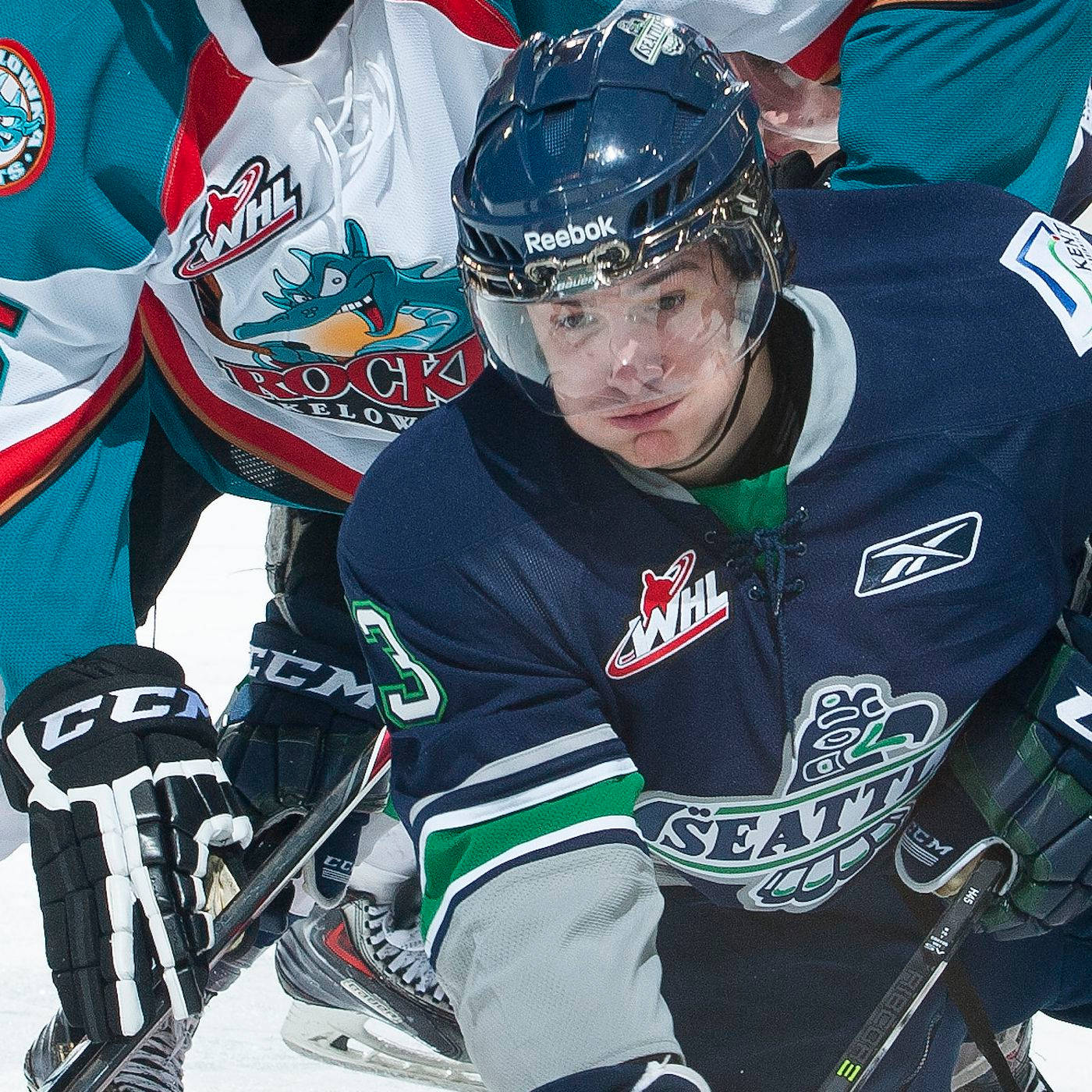 Seattle Thunderbirds Canadian Ice Hockey Player Mathew Barzal Wallpaper