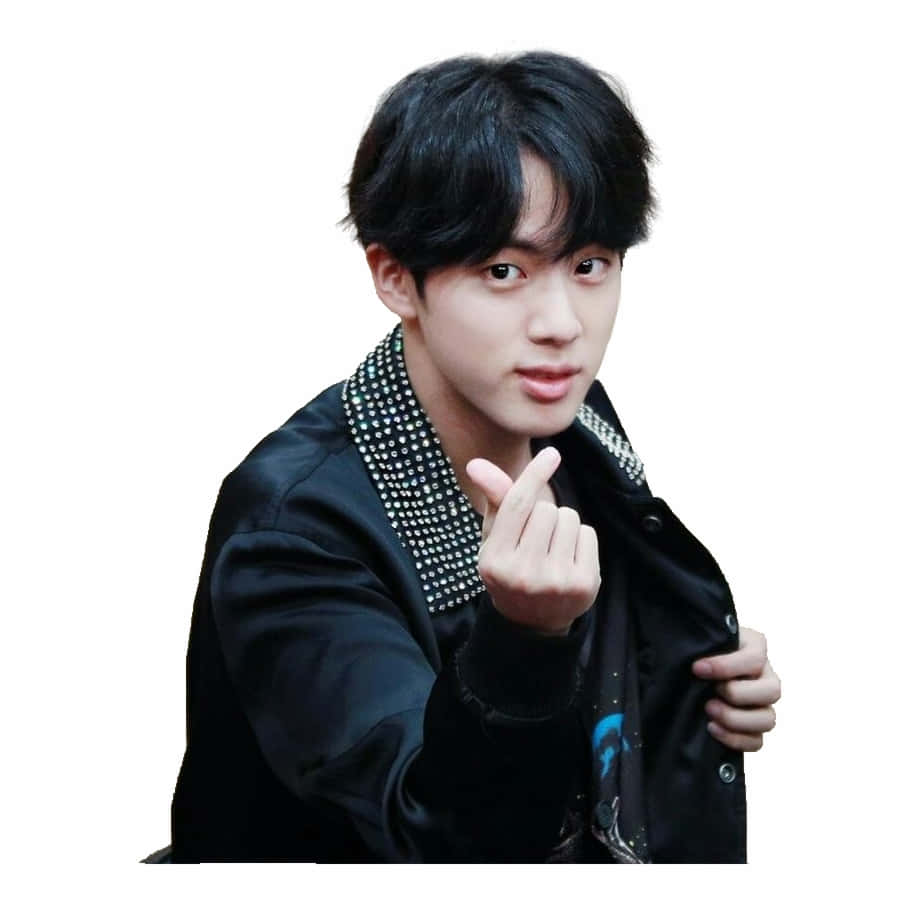 Seokjin Bts Finger Heart Wallpaper