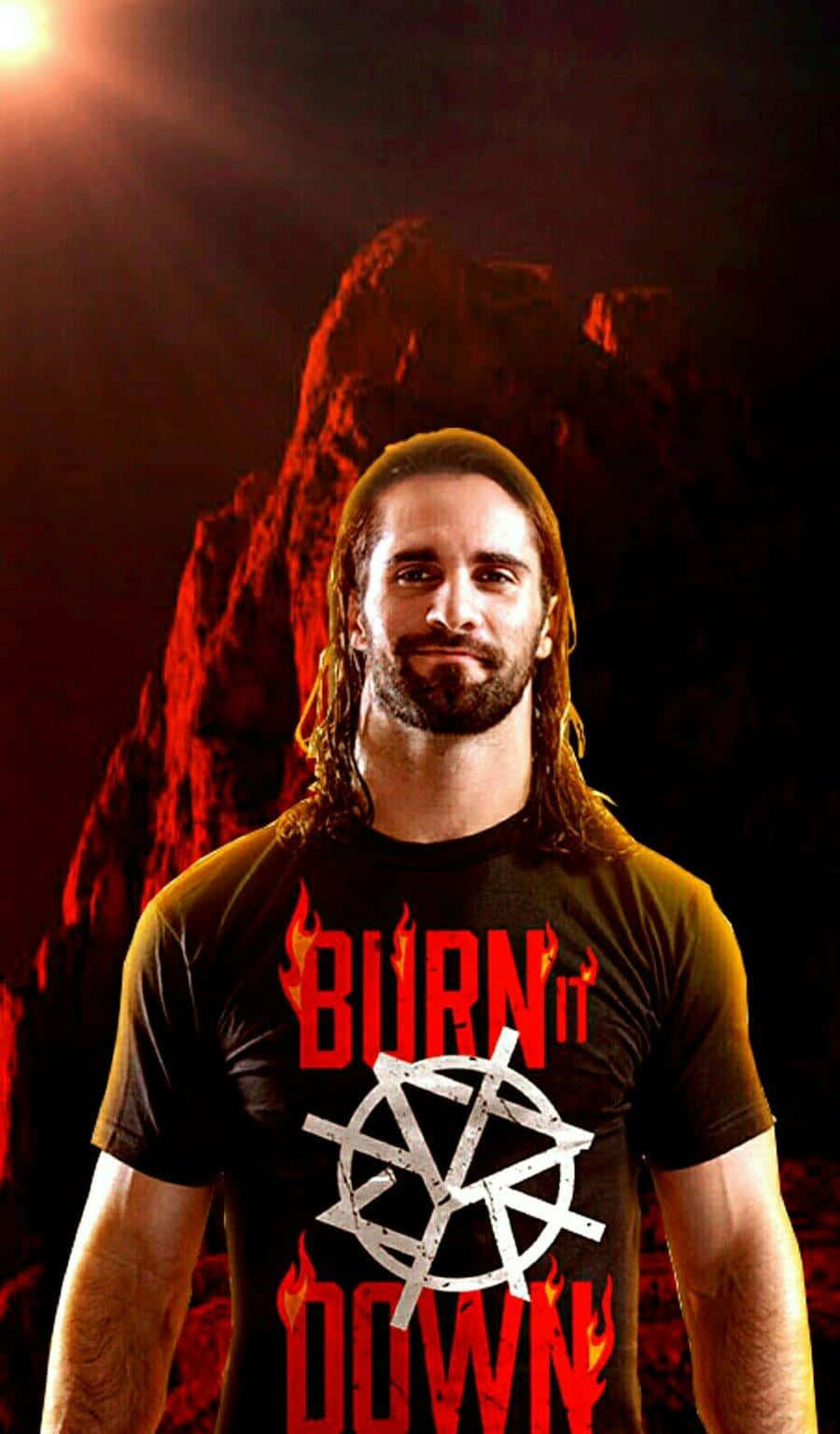 Seth Rollins Burn It Down Shirt Wallpaper