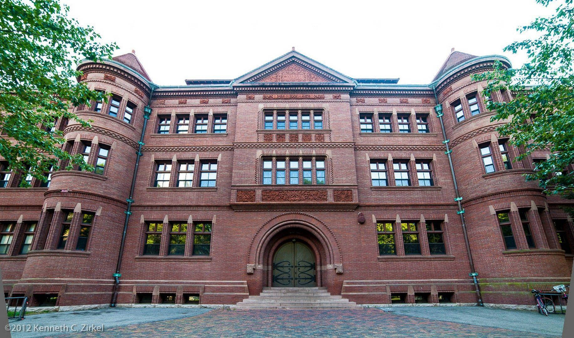 Sever Hall In The Historic Harvard University Campus Wallpaper