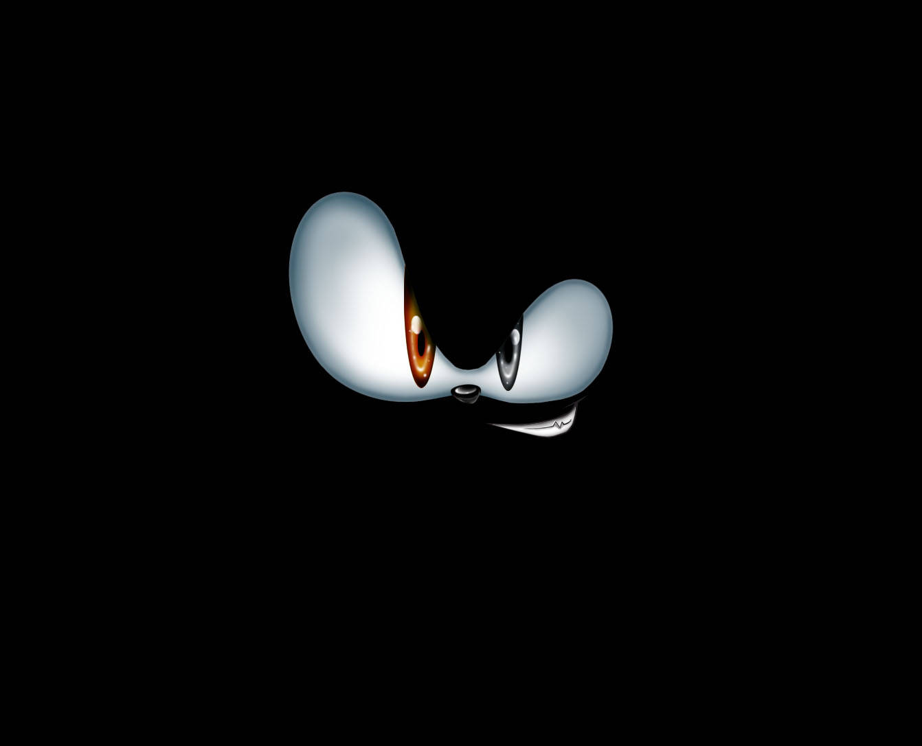 Shadow The Hedgehog Eyes On Black Wallpaper